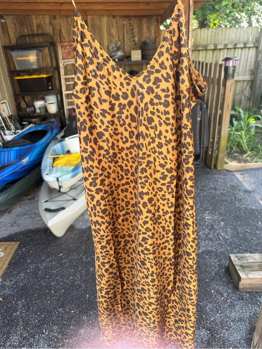 a new day Leopard Print Maxi Slip Dress - Brown/Black